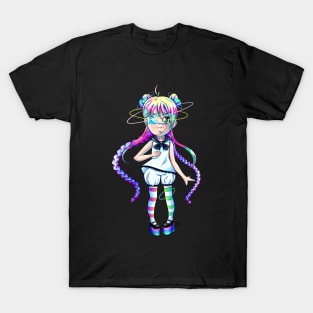 Kawaii anime rainbow space girl T-Shirt